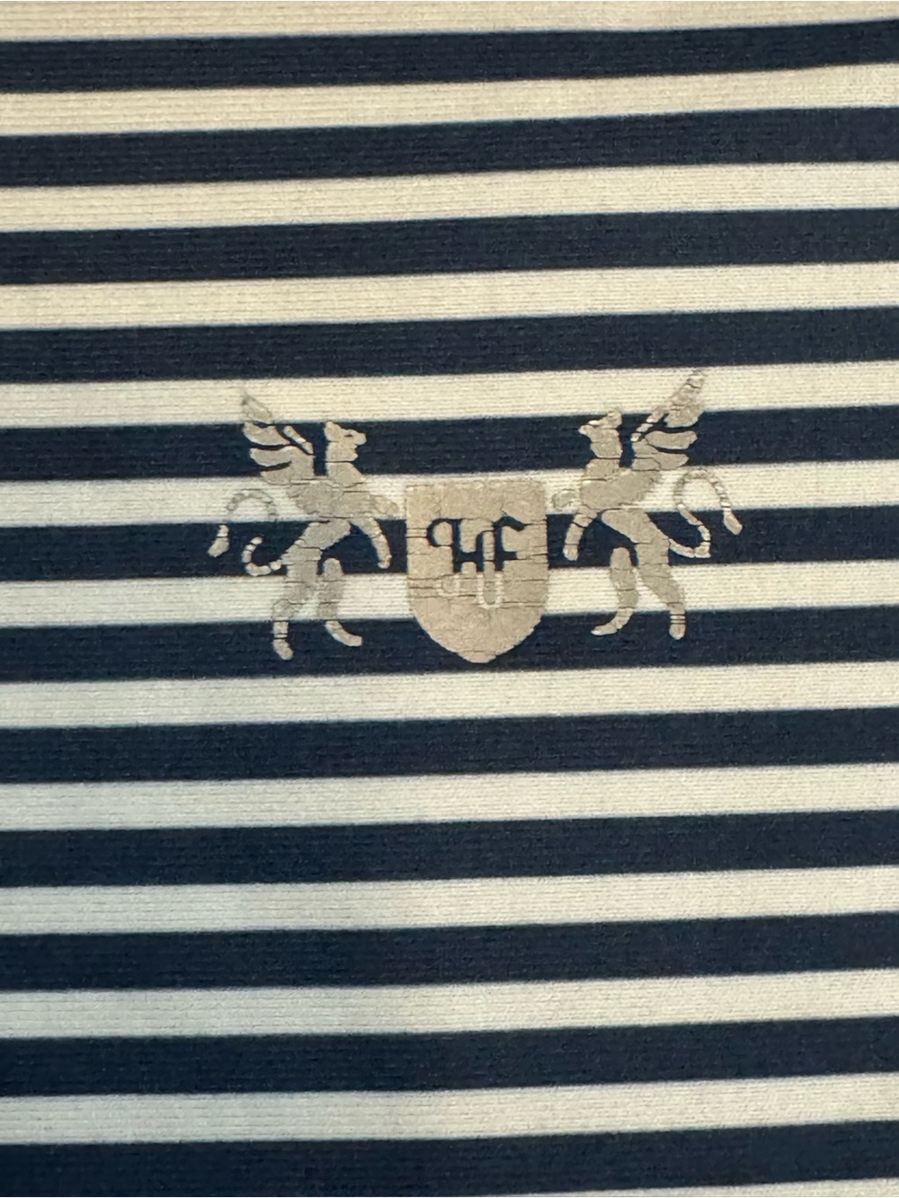 Hickey Freeman Navy & White Striped Polo - Picture 4 of 5